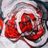 Fabric Flower of the universe is an acrylic painting on canvas
