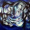 The flower fabric of the Universe applied on canvas by the artist Zena Ghossoub