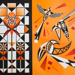 Painting titled Magpie-size-120x100cm-Oil-Linen-canvas-by-Dasha.jpg