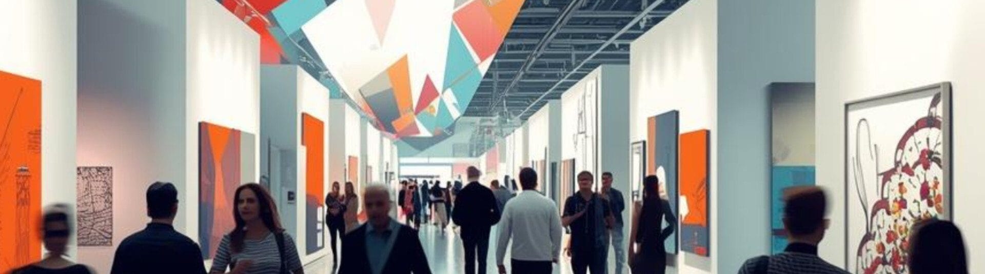 walking in Art Fair created by AI