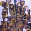 Artist Alaa Albaldawi Size: 70x70 cm Price: 4000 Type of materials: Acrylic colors with oil colors on canvas/figurative cubism Working title: The Spectrum of Silence / 2025