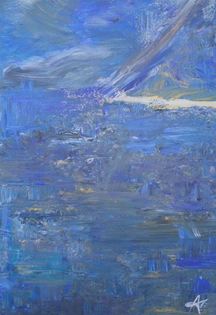 Artwork Information Series: State of Becoming Title The Shift Artist Asya Dimitrova Medium: Acrylic on stretched canvas Dimensions: 40 × 80 cm Type: Original one-of-one artwork Condition: Excellent Year: 2026 Orientation: Vertical Signature: Hand-signed, front (lower right) and verso Location noted on certificate: Abu Dhabi, United Arab Emirates