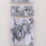 Phases of Blooming, mixed Medium on woodboard sculpture by Zena Ghossoub